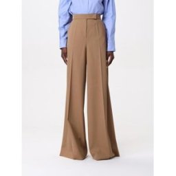 Max Mara Pantalone in lana vergine Cammello Taglia 48
