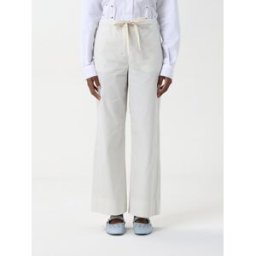 Max Mara Pantalone in cotone Ecru Taglia 40