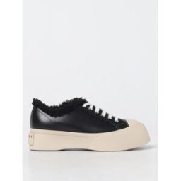 Marni Sneakers Pablo in nappa e shearling Nero Taglia 38