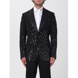 Moschino Blazer in lana con strass Nero Taglia 48