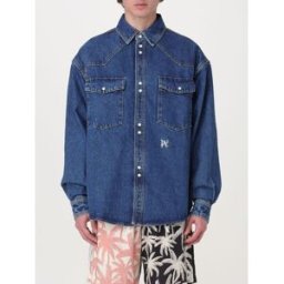 Palm Angels Camicia in denim con logo Denim Taglia S