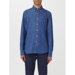 Xc Camicia in denim con logo ricamato Blue Taglia S