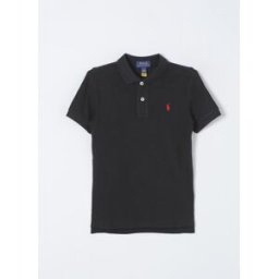 Ralph Lauren Polo in piquet con logo ricamato Nero Taglia 7
