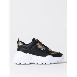 Versace Jeans Couture Sneakers in pelle sintetica e glitter Nero Taglia 38