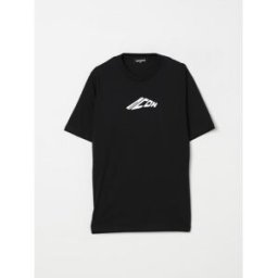 Dsquared2 T-shirt Icon in cotone Nero Taglia 16