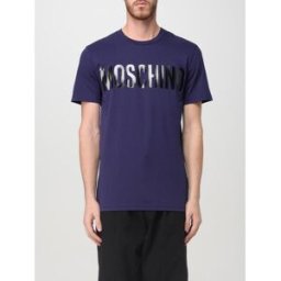 Moschino T-shirt in cotone con stampa logo Blue Taglia S