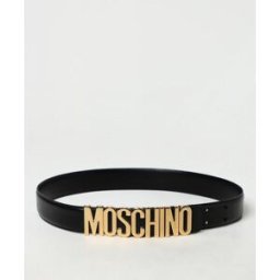 Moschino Cintura in pelle con logo Oro Taglia 38