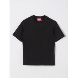 Diesel T-shirt in cotone con logo Oval D Nero Taglia 8