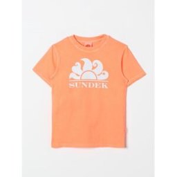 Sundek T-shirt in cotone con logo Arancione Taglia 8