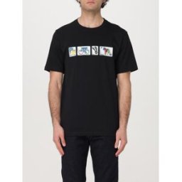 Paul Smith T-shirt in cotone organico con stampa grafica Nero Taglia M