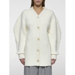 Jil Sander Cardigan in lana Bianco Taglia 38