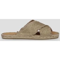 Castañer Sandalo Palmera in canvas lamè Oro Taglia 39