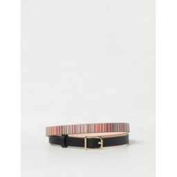 Paul Smith Cintura Signature Stripe in pelle stampata Blue Taglia 85