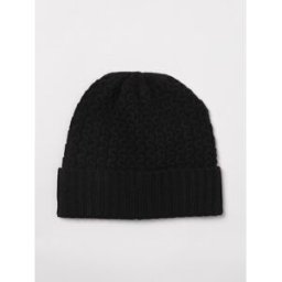 Emporio Armani Cappello in viscosa con intarsio intrecciato Nero Taglia M