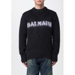 Balmain Maglione in lana Mohair Nero Taglia L