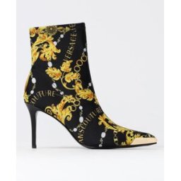 Versace Jeans Couture Stivaletto Baroque in lycra stampata Nero 1 Taglia 41