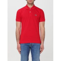 Lacoste Polo in cotone con logo Rosso Taglia 3