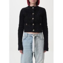 Balenciaga Cardigan crop bouclé Nero Taglia M