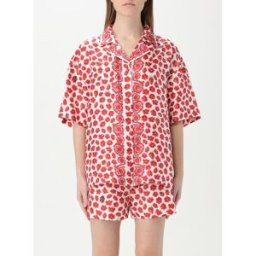 Versace Camicia in seta con stampa floreale Rosso Taglia 38