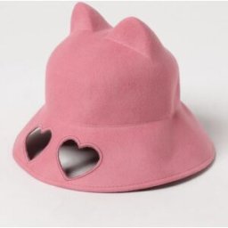 Vivetta Cappello Cat in feltro di lana Rosa Taglia XS