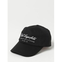 Lagerfeld Cappello in cotone con logo ricamato Nero Taglia OS