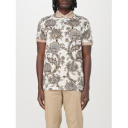 Etro Polo Pegaso in cotone paisley Beige Taglia L