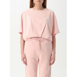 Pinko T-shirt crop con logo Rosa Taglia M