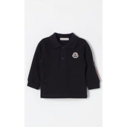 Moncler Polo basic in cotone con logo Blue Taglia 2