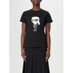 Lagerfeld T-shirt in cotone organico Nero Taglia XL