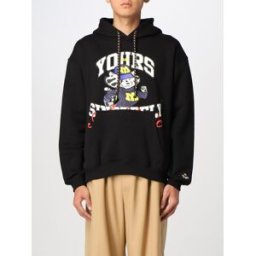 Msgm Felpa in cotone con stampa Nero Taglia L
