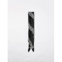 Moschino Bandeau Mirror Teddy in seta stampata Nero Taglia OS