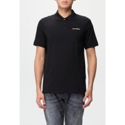 Lagerfeld Polo in cotone con ricamo Nero Taglia XL