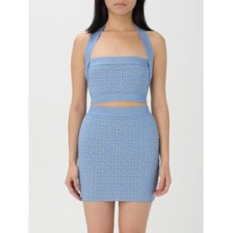 Balmain Top in misto viscosa Blue Taglia 40