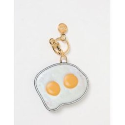 Moschino Portachiavi Scramble Eggs in pelle Fantasia Taglia OS