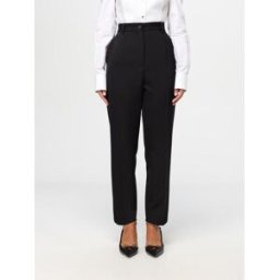 Dolce&Gabbana Pantalone in lana vergine e seta Nero Taglia 40