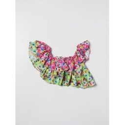 Msgm Kids Top asimmetrico a fantasia floreale Fuxia Taglia 12