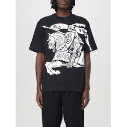 Burberry T-shirt in cotone con logo Nero Taglia S