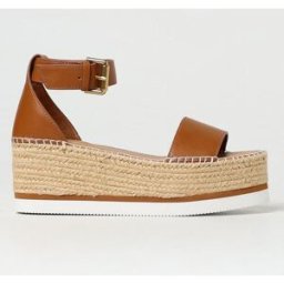 See By Chloé Sandalo in pelle e rafia Marrone Taglia 41