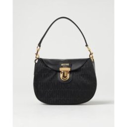 Moschino Borsa in tessuto jacquard e pelle Nero Taglia OS