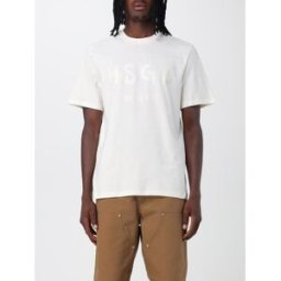 Msgm T-shirt in cotone Avorio Taglia L