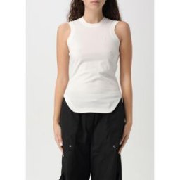 The Attico Canotta in cotone stretch Bianco Taglia 36