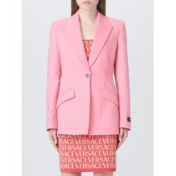 Versace Blazer in lana jacquard Rosa Taglia 40