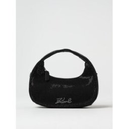 Lagerfeld Borsa in tessuto con strass all over Nero Taglia OS