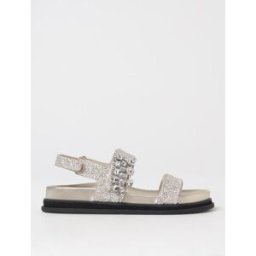 Jimmy Choo Sandalo Verity in pelle glitter con cristalli Oro Taglia 41