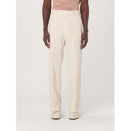 Valentino Pantalone classico in cotone Ecru Taglia 50