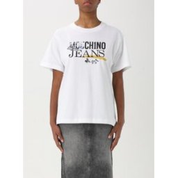 Moschino T-shirt in cotone con logo Bianco Taglia XS