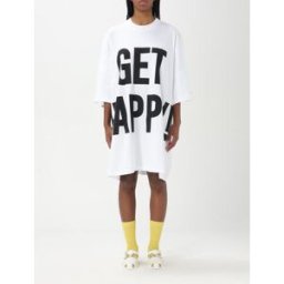 Moschino Abito "Get Happy!" in cotone Bianco Taglia 40