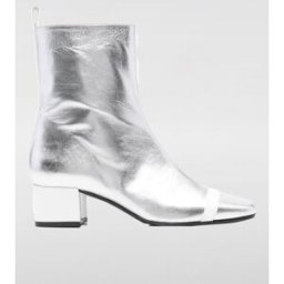 Carel Paris Stivaletto in pelle laminata Silver Taglia 37