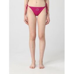 Lagerfeld Slip bikini in lycra con logo Viola Taglia L