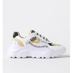 Versace Jeans Couture Sneakers Baroque in pelle sintetica e nylon trapuntato Bianco Taglia 44